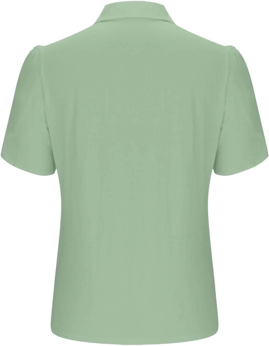 Cotton Linen Shirts for Women 2025 Buttons V Neck Short Sleeve Tops Summer Trendy Blouses Casual Loose Tunic Clothes