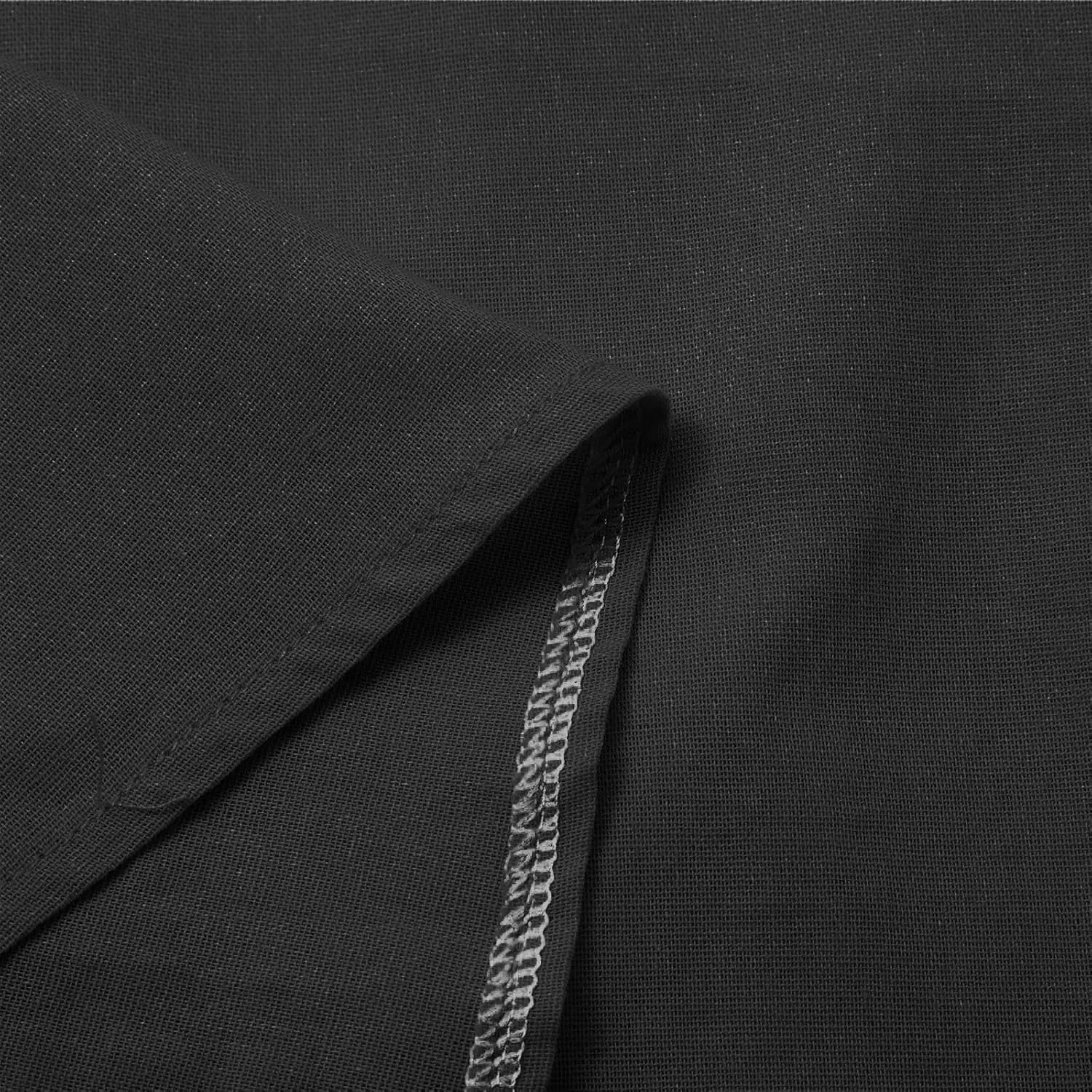Cotton Linen Shirts for Women Loose Lapel Collar Single Breasted Roll Up Sleeve Work Tunic Solid Color Business Blouse