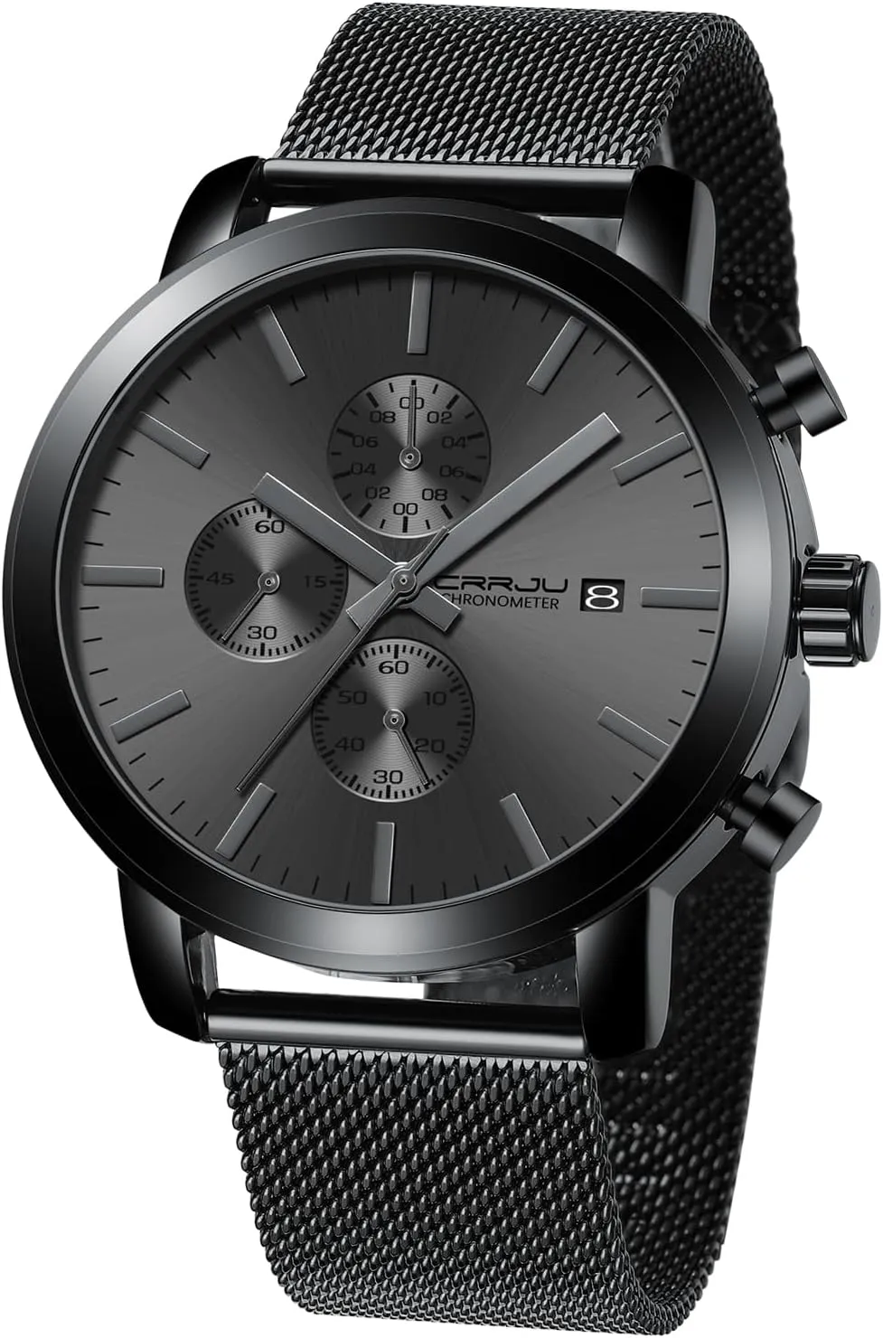 CRRJU Mens Stylish Casual Quartz Watches for Men Luxury Waterproof Calendar Chronograph Japan Movement Wristwatches