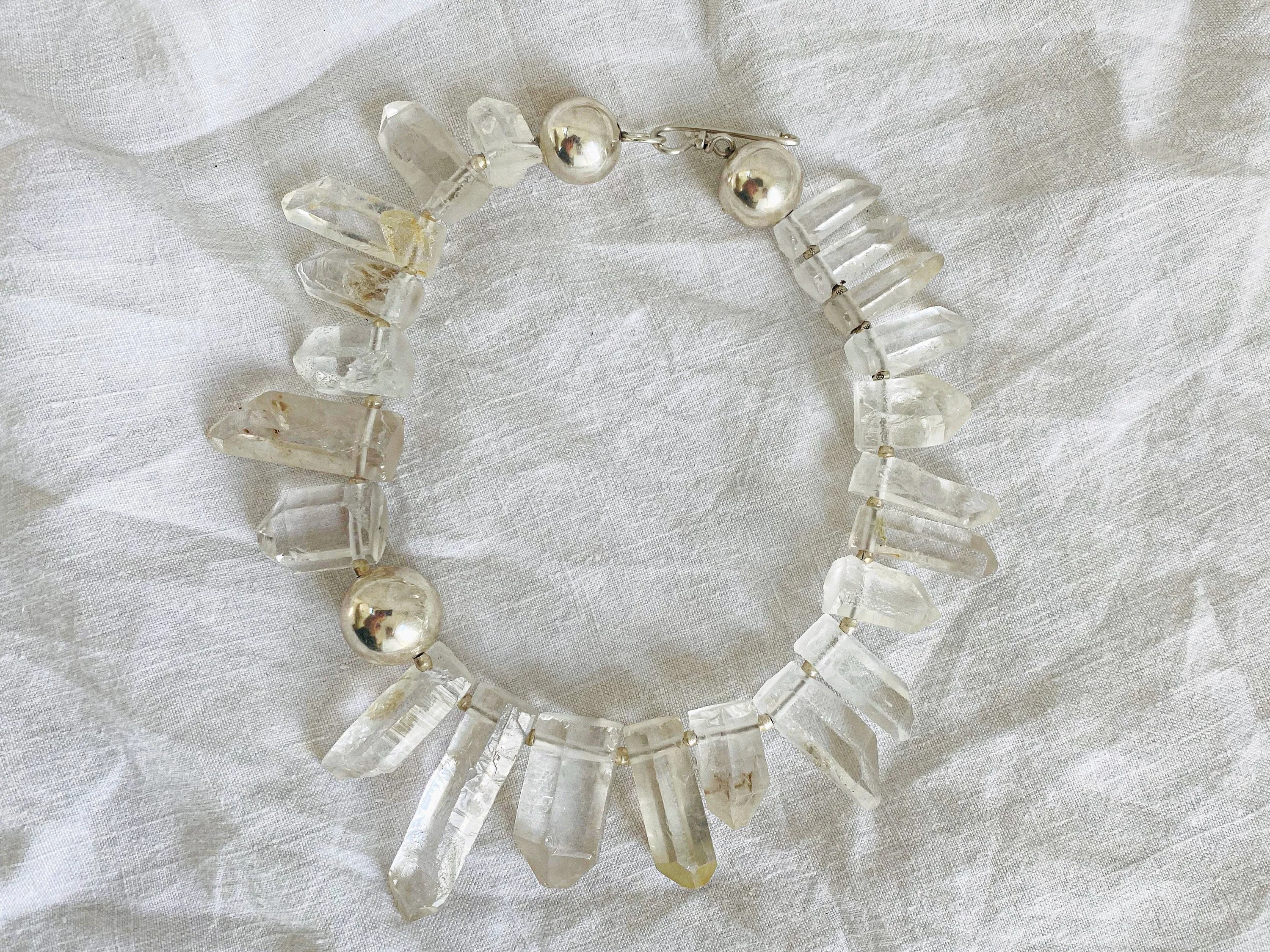 Crystal and Sterling Silver Necklace.