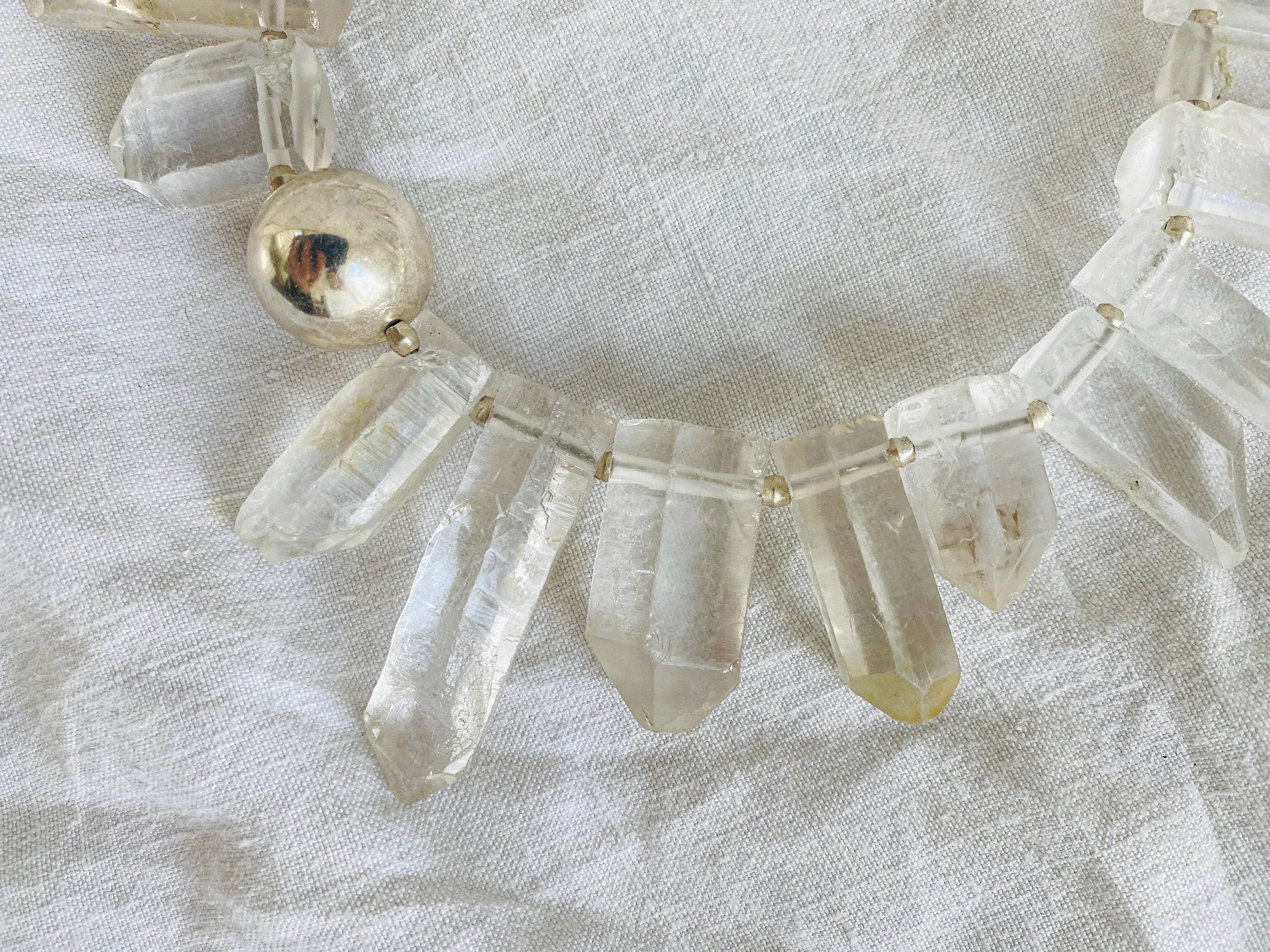 Crystal and Sterling Silver Necklace.