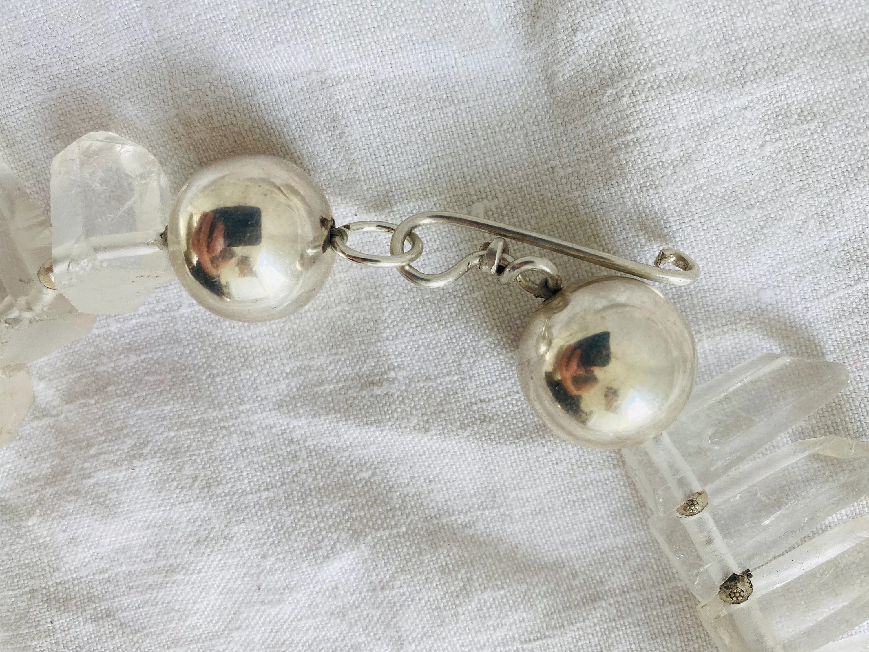 Crystal and Sterling Silver Necklace.