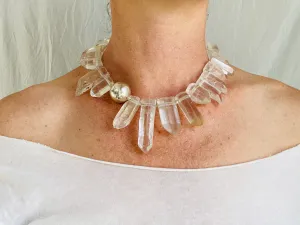 Crystal and Sterling Silver Necklace.
