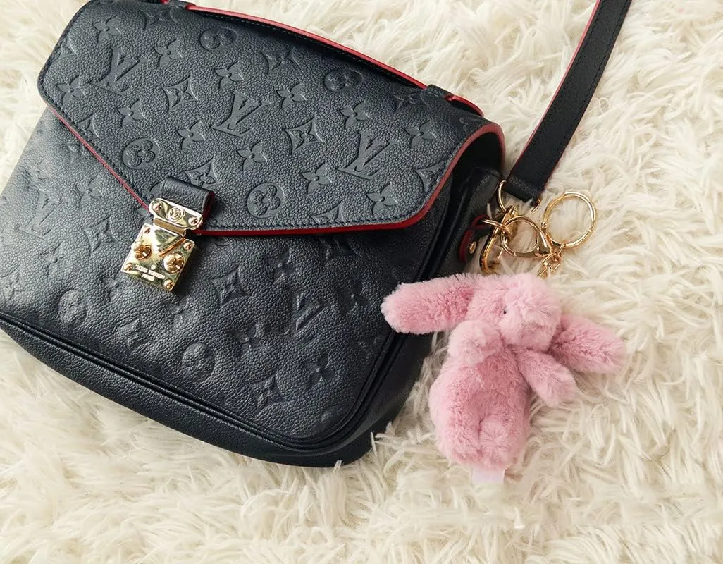 Cute Bunny Bag Charm, Plush Rabbit Keychain Mini Rabbit Car Keys Decor Purse Charm Pendant Decoration