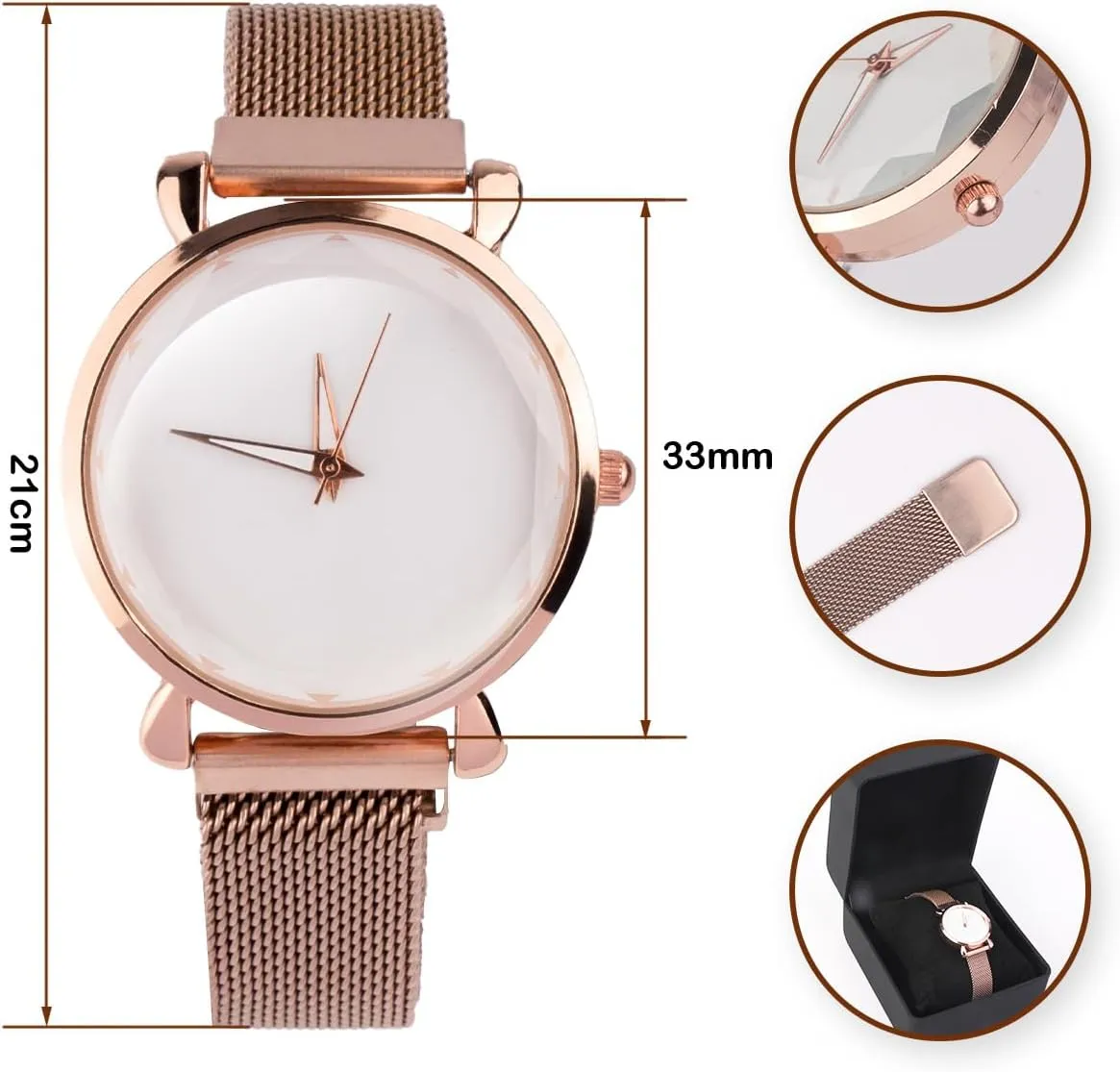 DOPTIKA Personalized Womens Watch, Mothers Day Unique Gifts for Mom, Grandma Birthday Gift, Nana Gift from Grandkids, Custom Wrist Watches for Woman, Mom Gifts from Daughters Sons