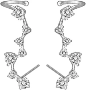 Ear Climber Sterling Silver Crystals Ear Cuffs Crawler Earring Jewelry for Women Cuff Climber