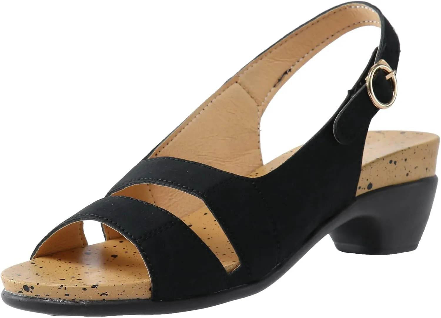 Eduavar Sandals for Women, Sandals Women Orthopedic Sandals Dressy Open Toe Low Heel Sandals with Ankle Strap