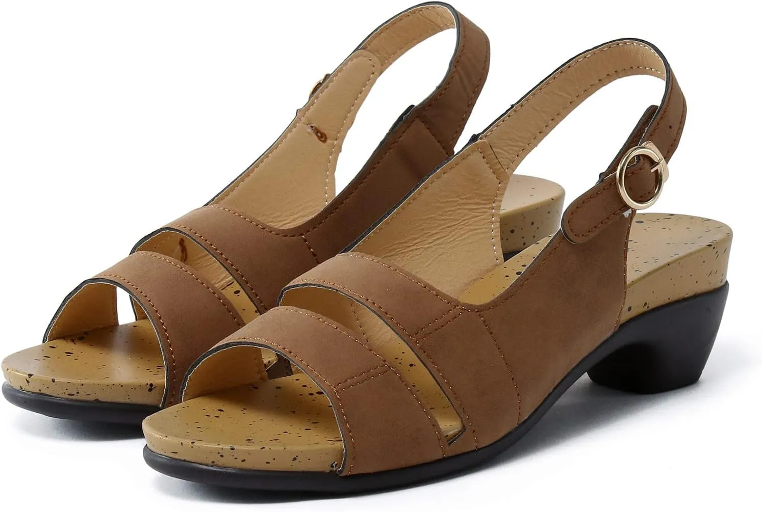 Eduavar Wedge Sandals for Women Dressy, Sandals Women Dressy Summer Sandals Elegant Low Heel Sandals with Ankle Strap