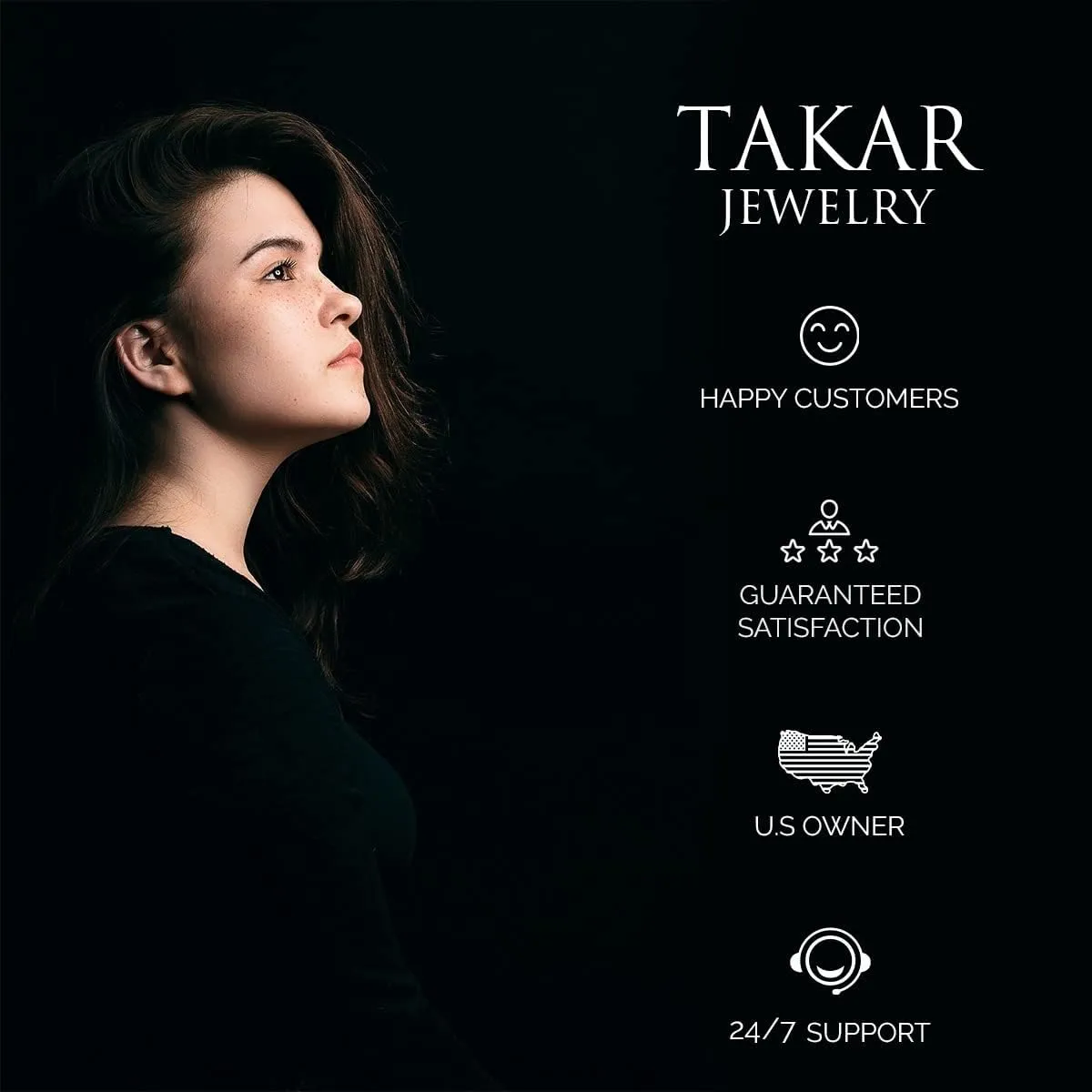 Elegant 10k Gold Diamond and Natural Oval Sapphire Ring, Encrusted With Blue Stone and Four Dainty Diamond Stackable Band Gold Rings for Women, Available in White, Yellow and Rose gold, Made in USA
