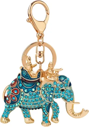Elephant Keychain - Sparkling Rhinestone Charm for Women - Stylish Women Bag Keychain Purse Charm
