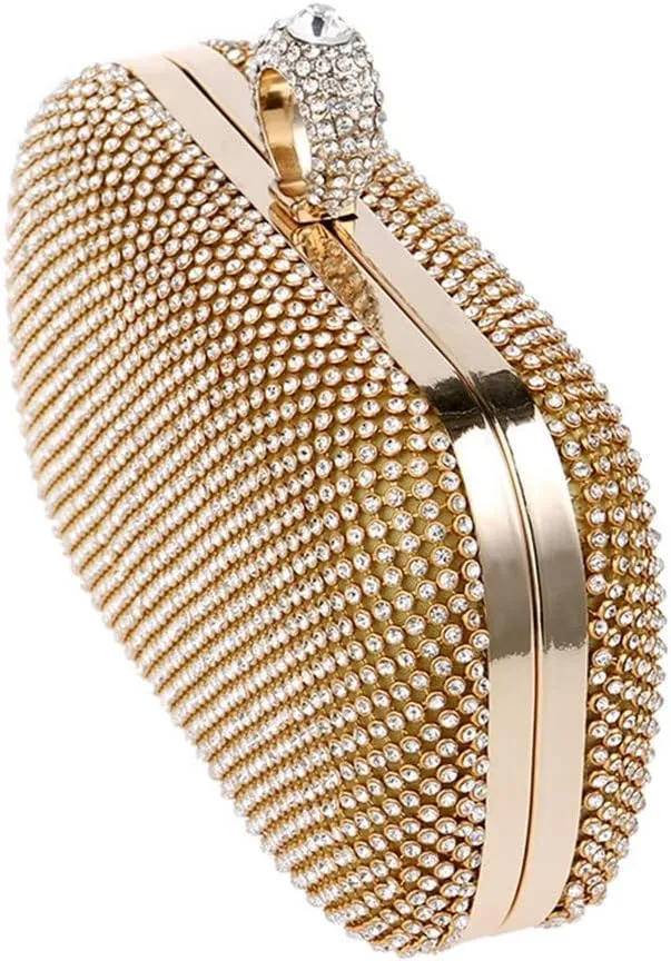 Evening Clutch Bags Diamond-Studded Evening Bag with Chain Shoulder Bag Women's Handbags Evening Bag for Wedding(E)