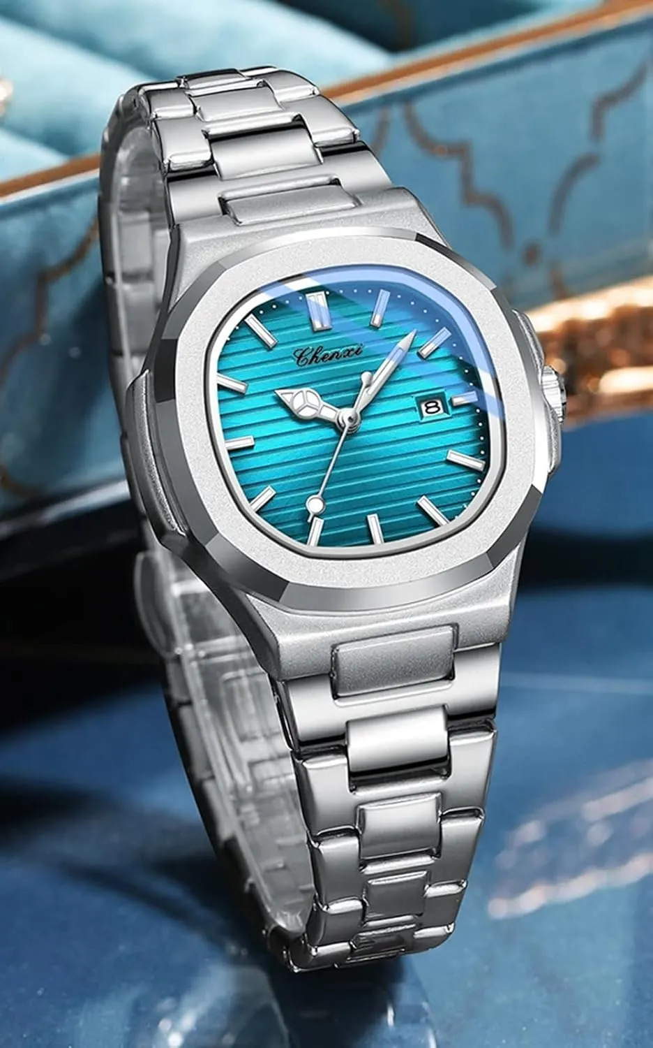 FANMIS Men's Women's Watches Business Luxury Date Quartz Stainless Steel Waterproof Wristwatch