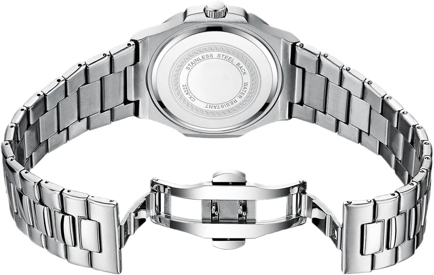 FANMIS Men's Women's Watches Business Luxury Date Quartz Stainless Steel Waterproof Wristwatch