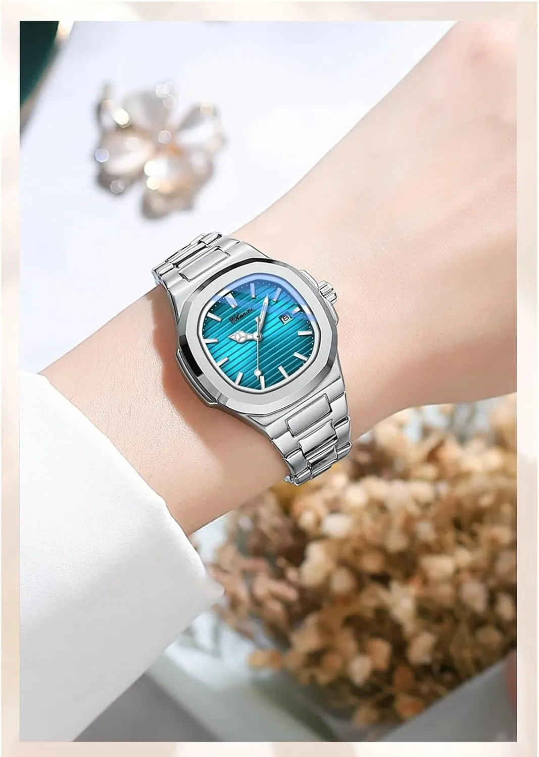 FANMIS Men's Women's Watches Business Luxury Date Quartz Stainless Steel Waterproof Wristwatch