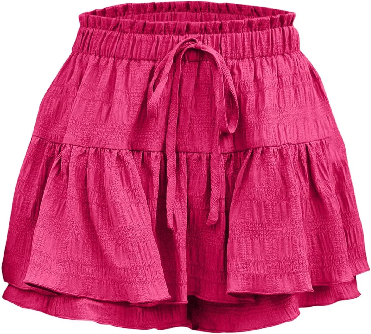 Flowy Shorts for Women Ruffle Tiered Summer Shorts A Line Beach Shorts High Waisted Golf Skorts Mini Tennis Skirt