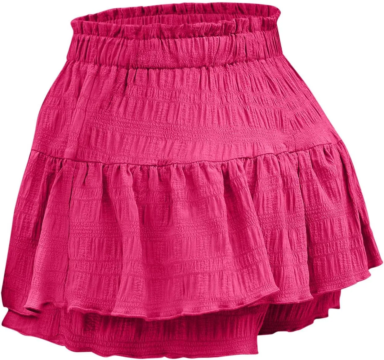 Flowy Shorts for Women Ruffle Tiered Summer Shorts A Line Beach Shorts High Waisted Golf Skorts Mini Tennis Skirt