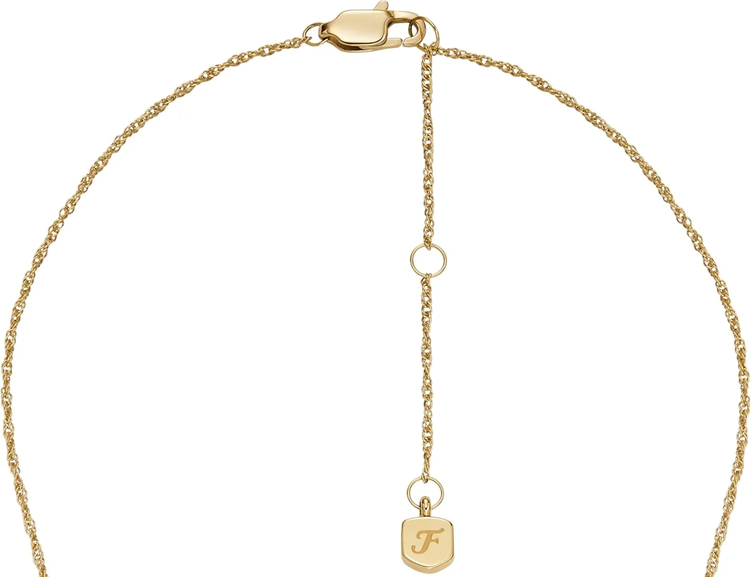 Fossil Women's Gold-Tone Stainless Steel Pendant Chain Necklace for Women