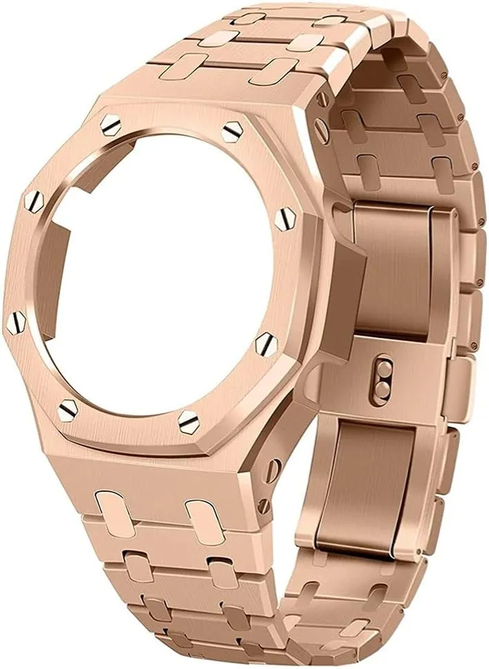 GA2100 Metal Watch Band Case Replacement Kit, Stainless Steel Strap Bezel Accessories Compatible with Casio Mens G-Shock GA2100/GA-2110 Watches