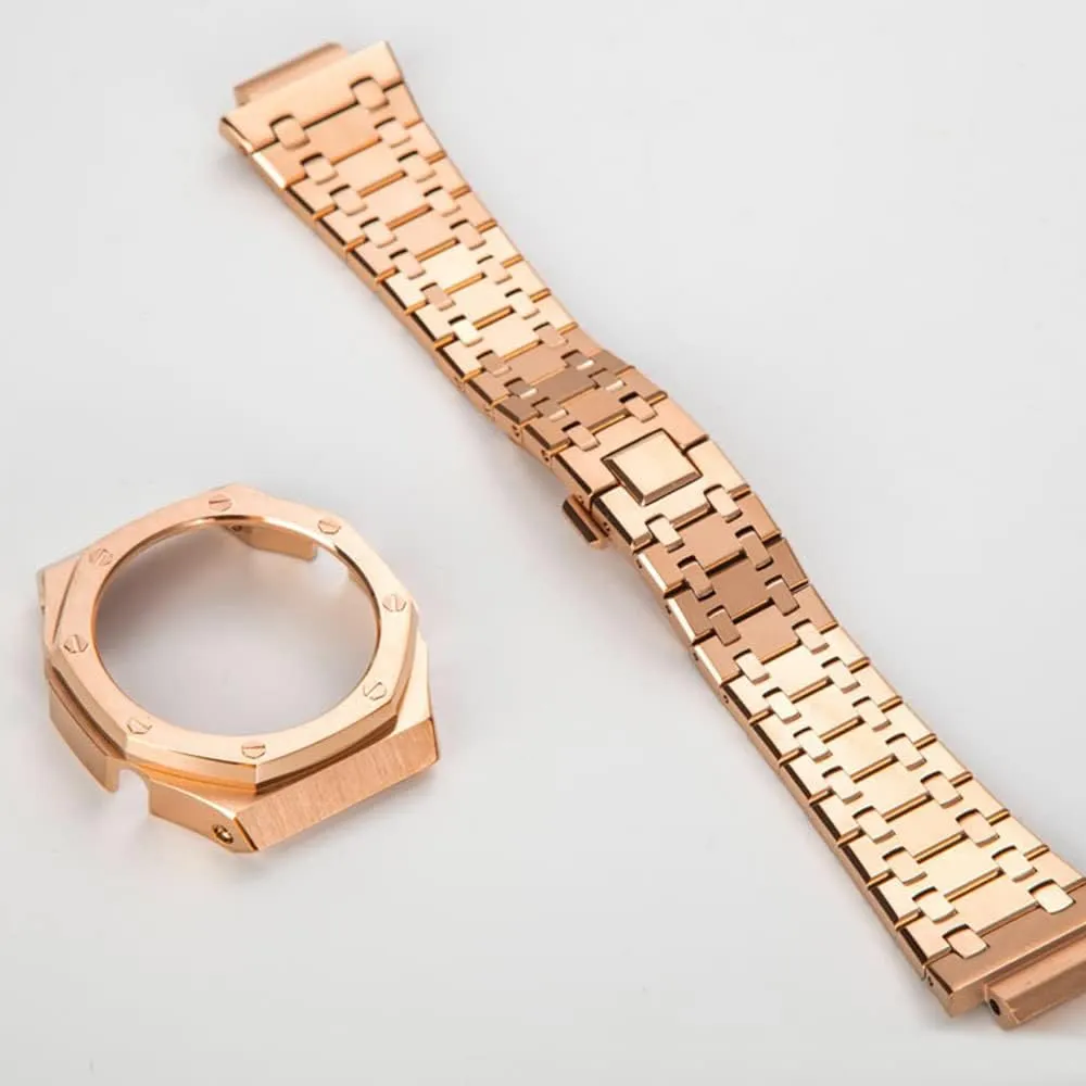 GA2100 Metal Watch Band Case Replacement Kit, Stainless Steel Strap Bezel Accessories Compatible with Casio Mens G-Shock GA2100/GA-2110 Watches