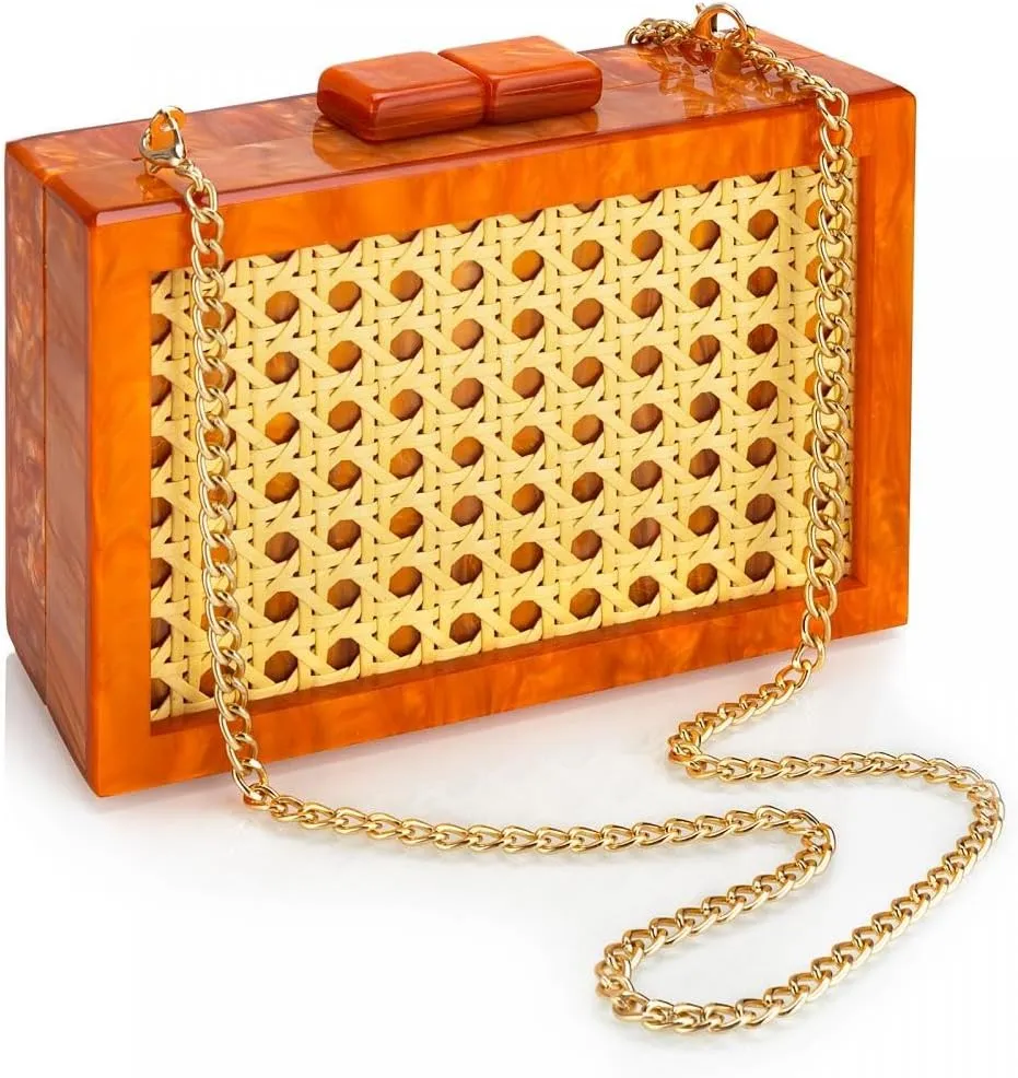 Gets Acrylic Clutch Purses for Women with Marbling Purses and Handbags Elegant Banquet Evening Crossbody Bag