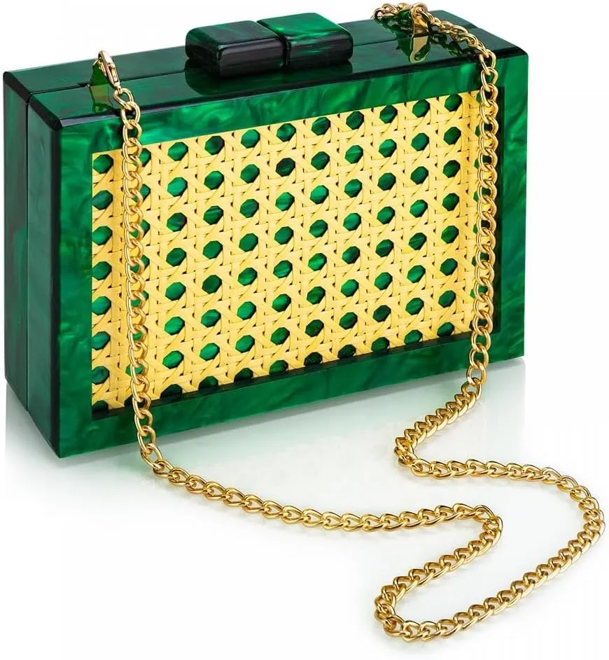 Gets Acrylic Clutch Purses for Women with Marbling Purses and Handbags Elegant Banquet Evening Crossbody Bag