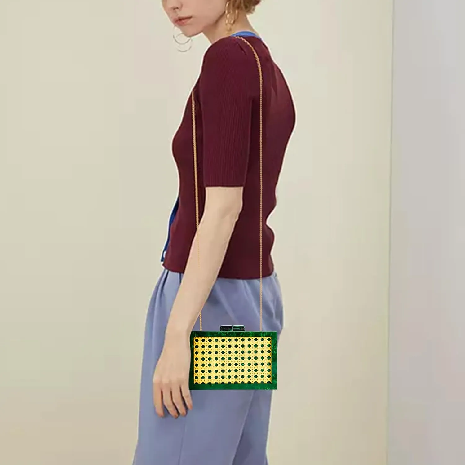 Gets Acrylic Clutch Purses for Women with Marbling Purses and Handbags Elegant Banquet Evening Crossbody Bag