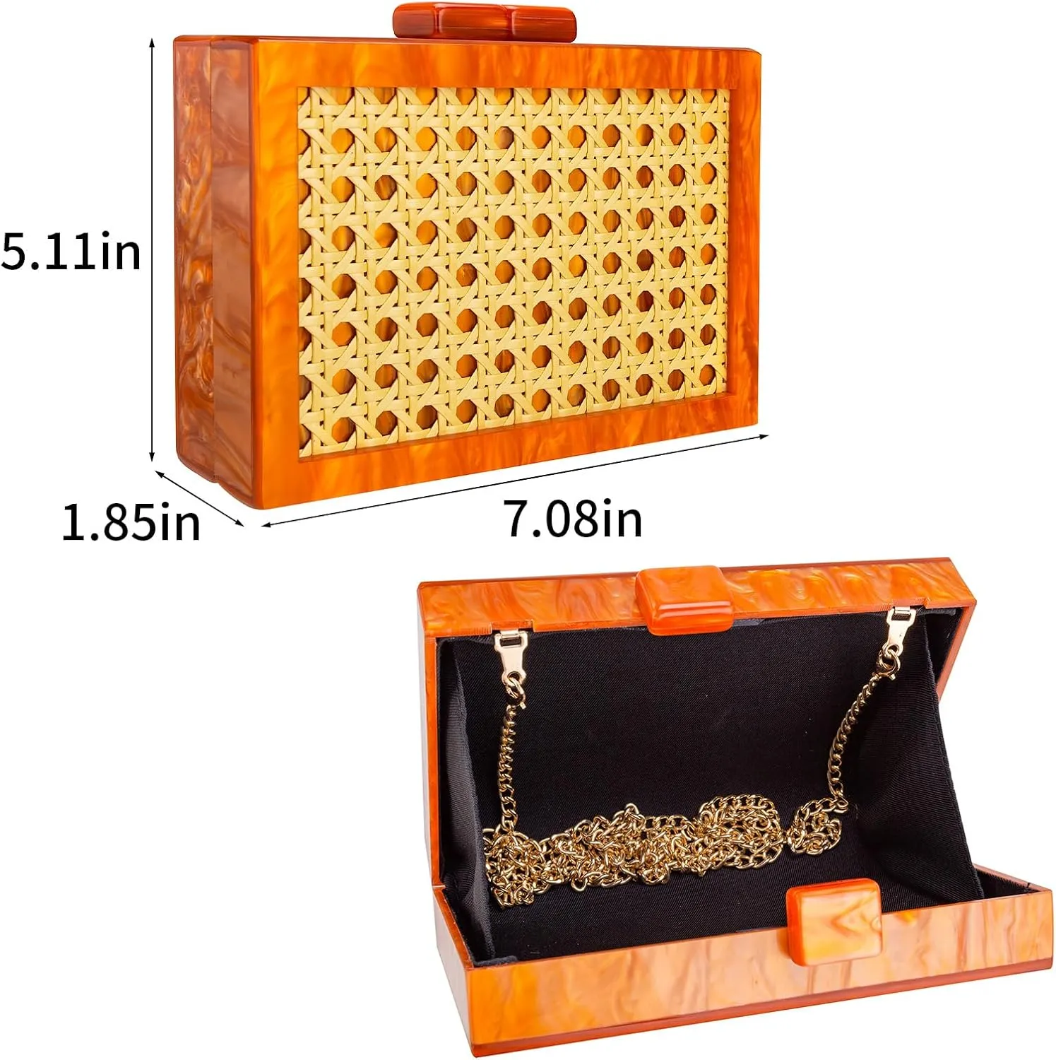 Gets Acrylic Clutch Purses for Women with Marbling Purses and Handbags Elegant Banquet Evening Crossbody Bag