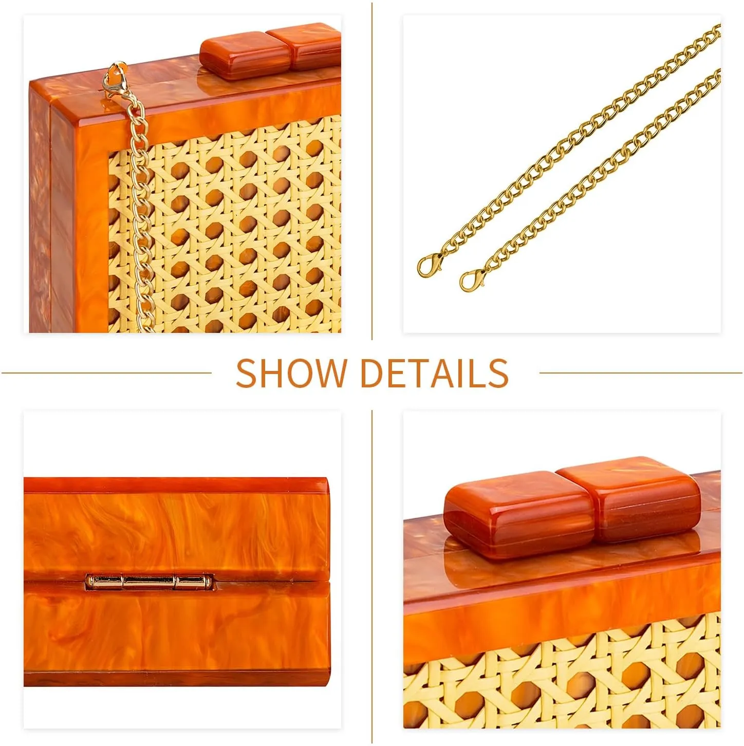 Gets Acrylic Clutch Purses for Women with Marbling Purses and Handbags Elegant Banquet Evening Crossbody Bag