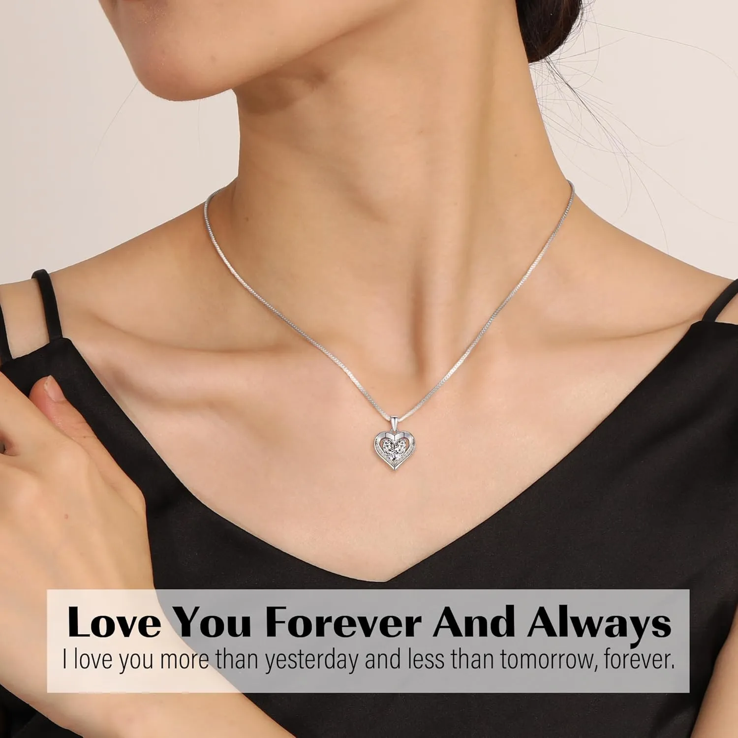 Gifts for Mom Daughter Heart Necklace I Love You Gifts for Wife Girlfriend Gold Infinity Necklace Birthday Gift Ideas Anniversary Valentines Mothers Day Christmas Gift Jewelry