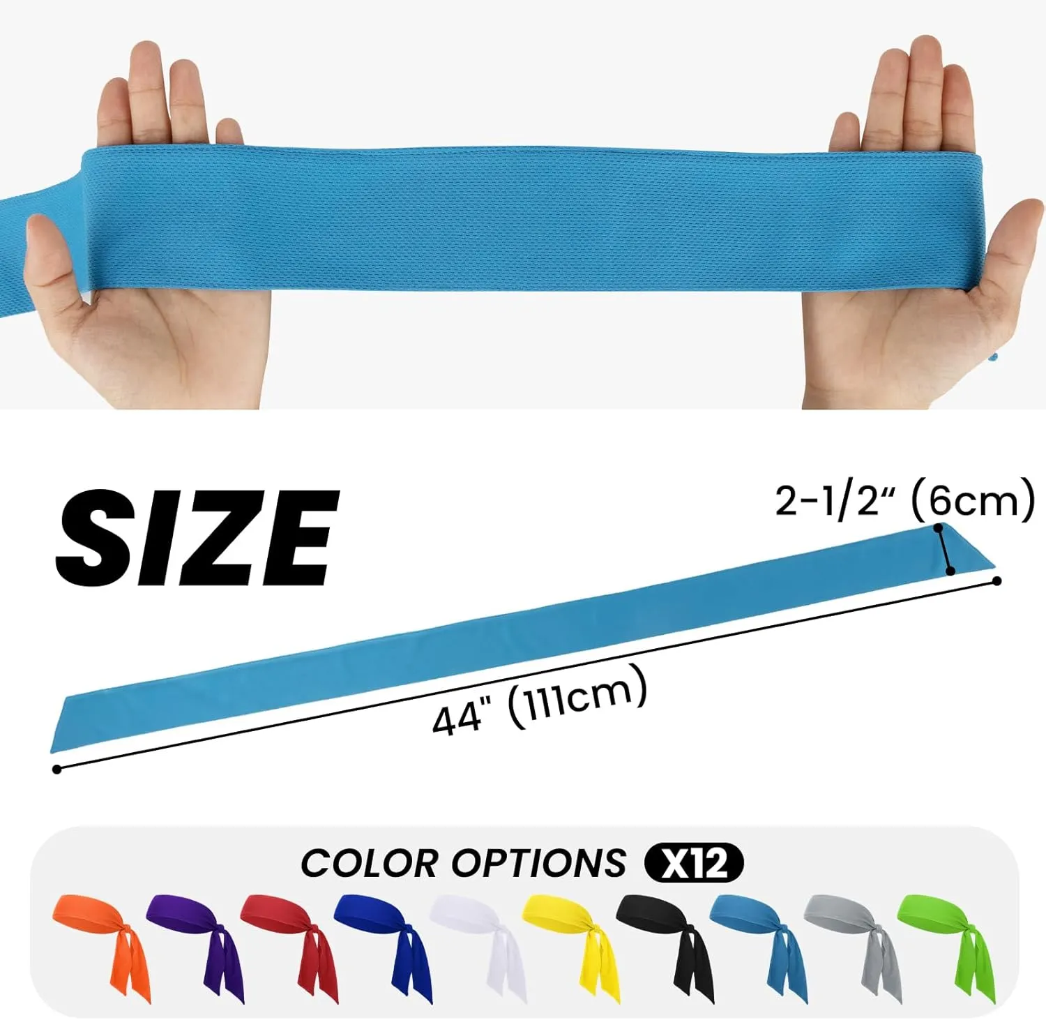 GOGO Head Tie, Tie Back Mesh Headband, Tennis Head Band