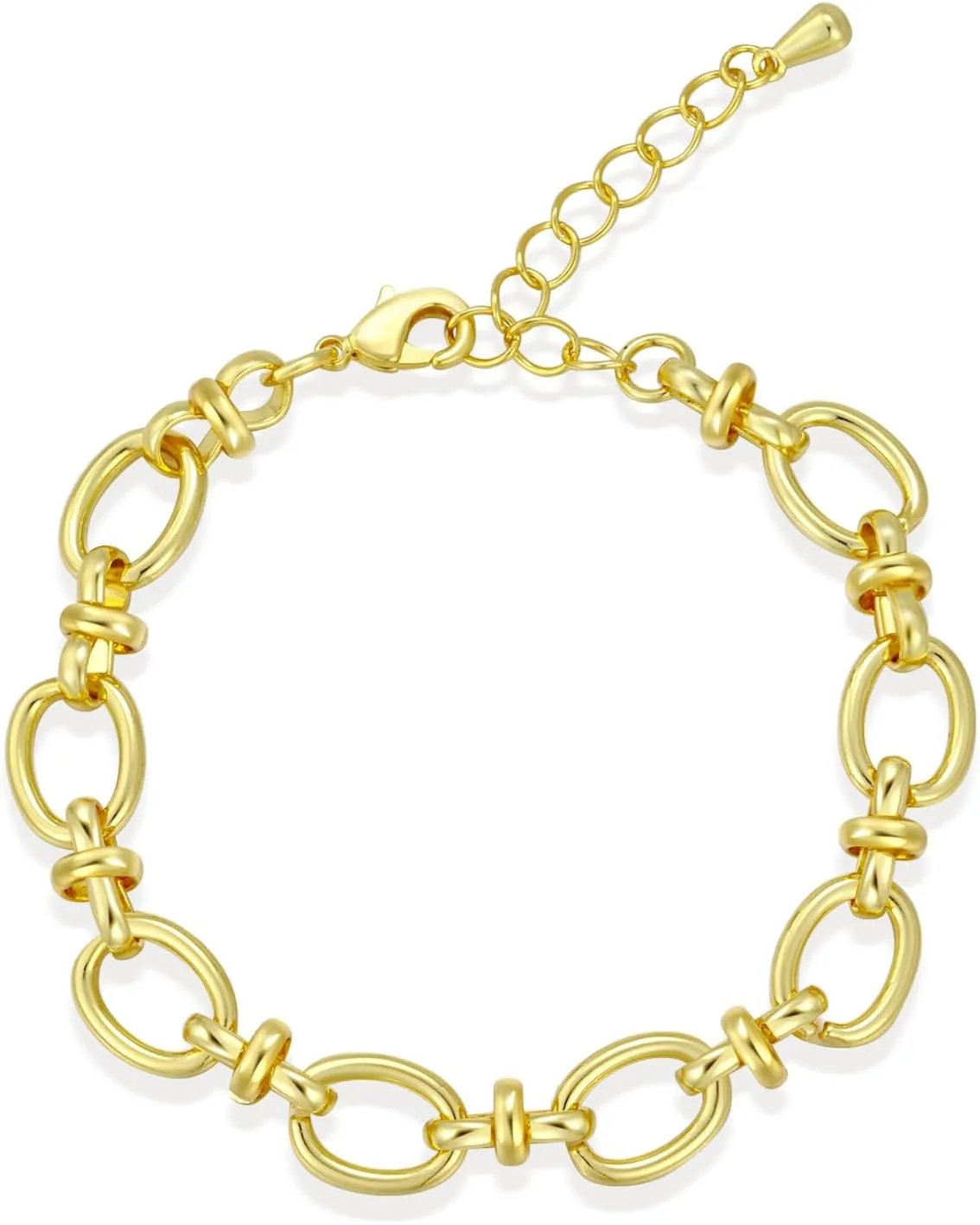 Gold Chain Bracelets for Women Trendy 14K Gold Plated Link Bracelet Jewelry for Her