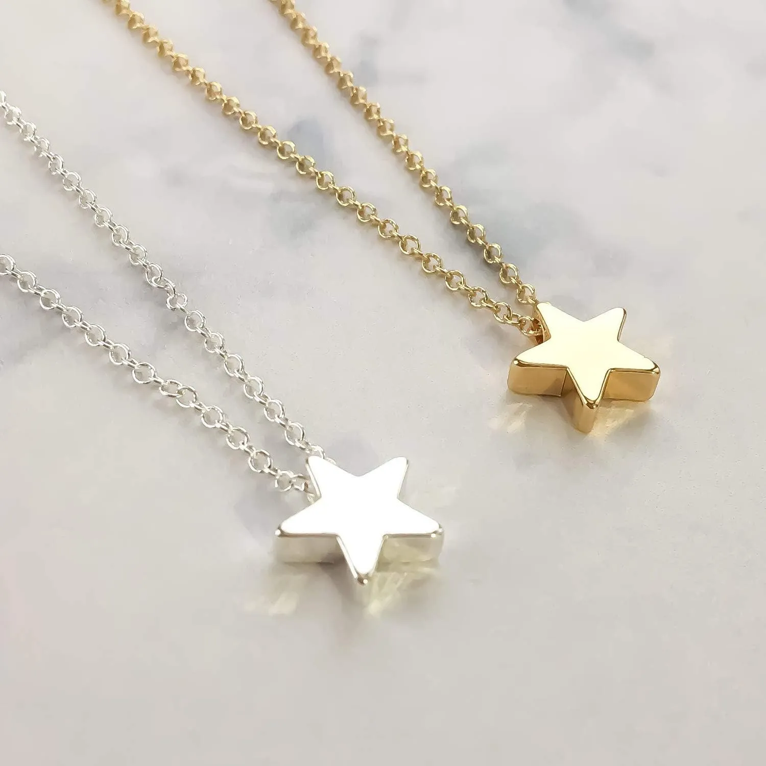 Gold Dainty Geometric Pendant Necklace,Simple Minimalist Triangle,Circle,Square,Bar,Star Necklace,Layering Pendant Necklaces for Women