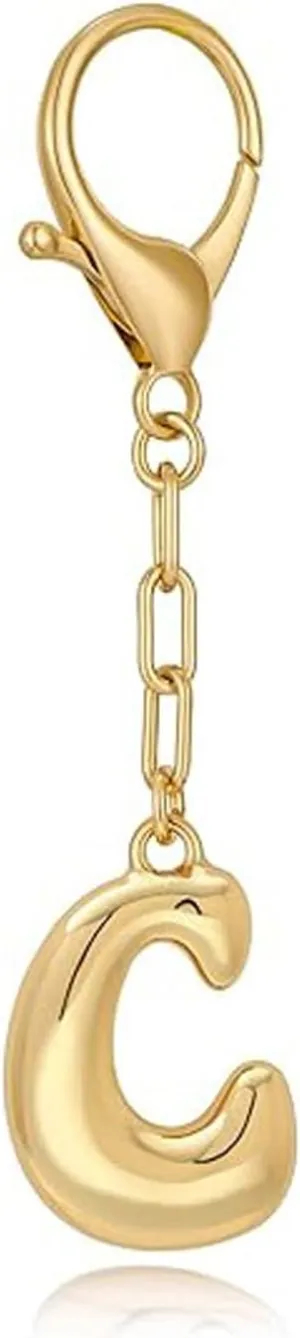 Gold Letter Bag Charm -Keychain Charm For Women Handbag Charms-Purse Charms Personalized Bag Accessories