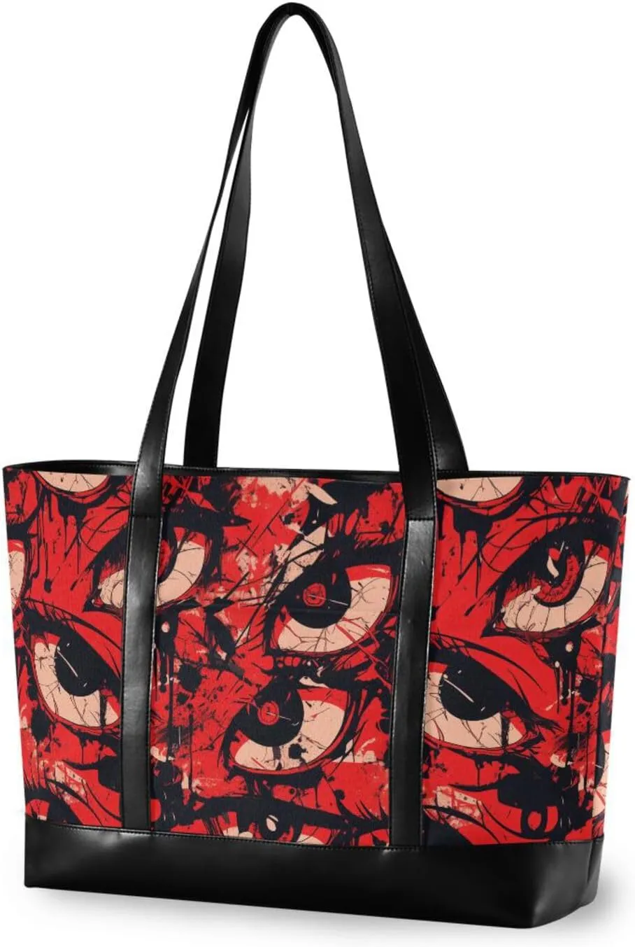 Graffiti Art Red Evil Eyes Portable laptop tote bag for work with zipper for nurse work with diaper maletn para laptop mujer