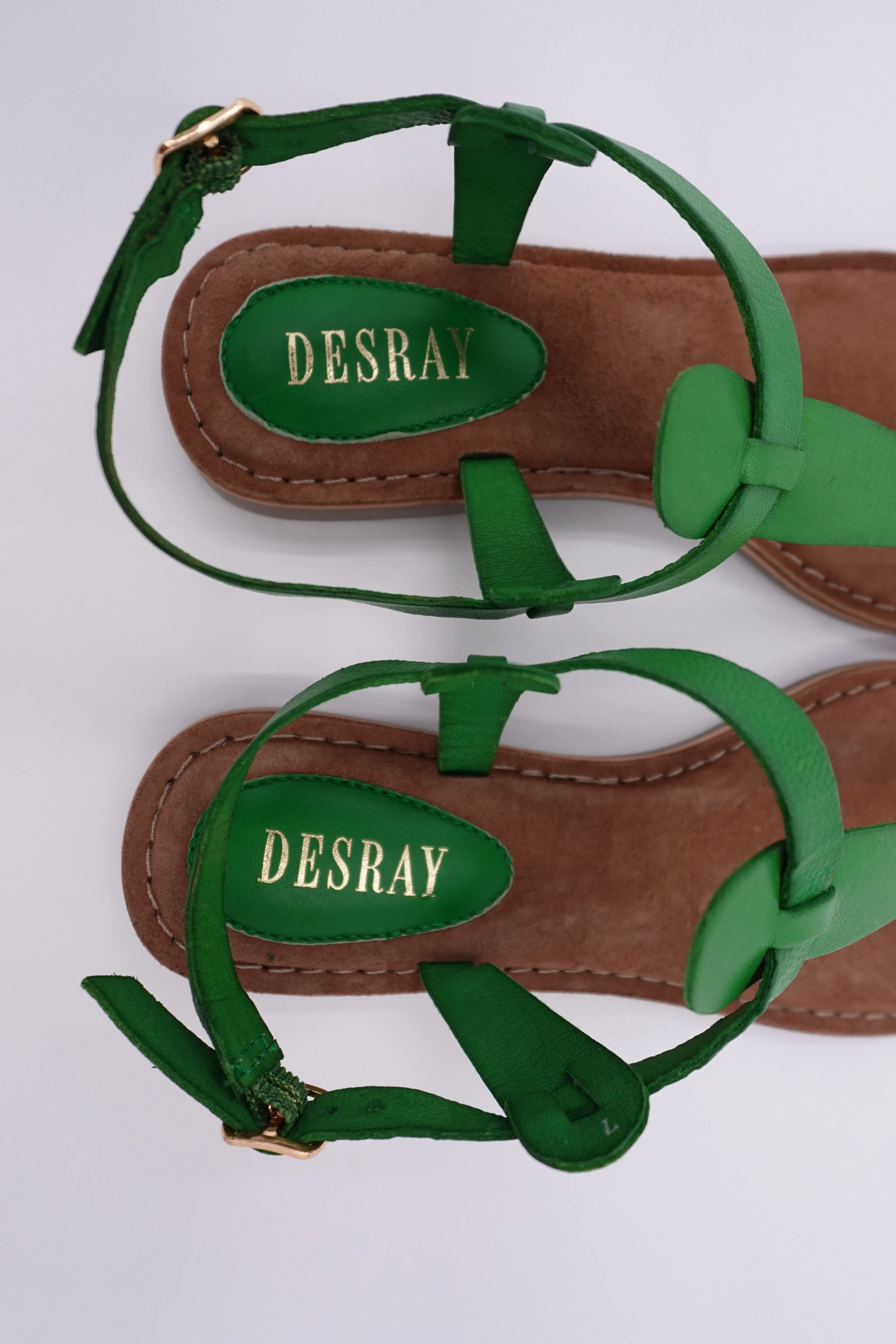 Green T Bar Sandals