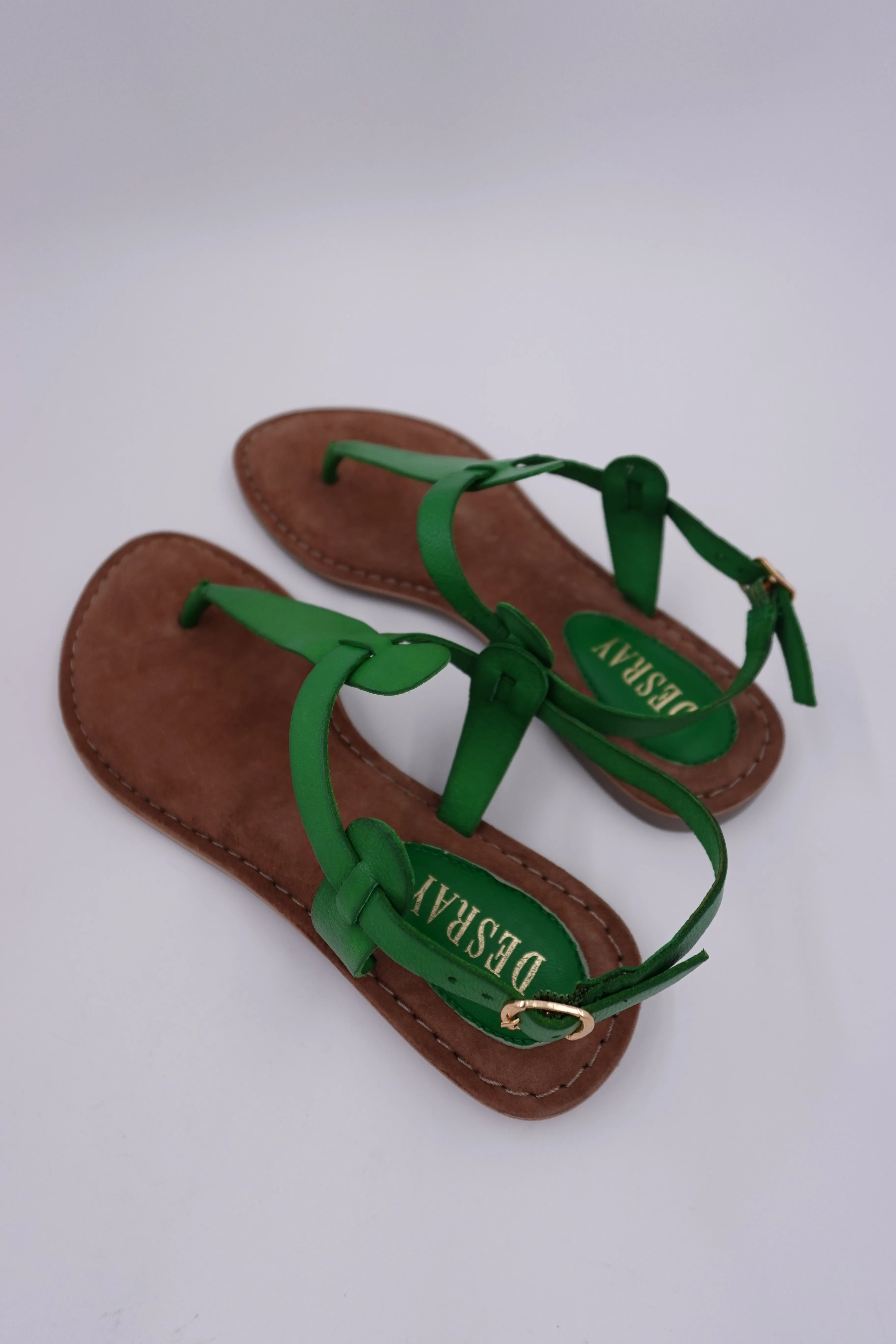 Green T Bar Sandals