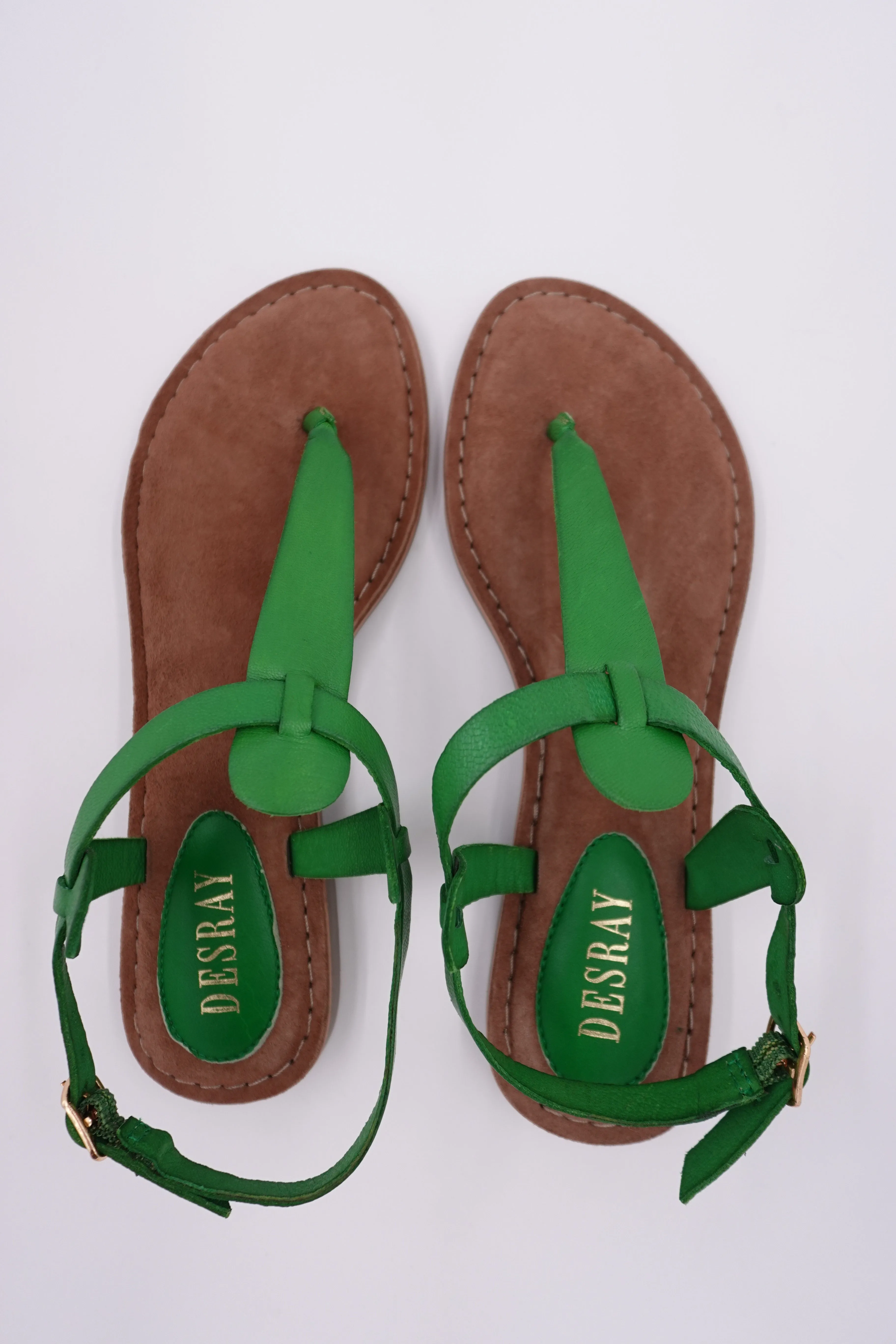 Green T Bar Sandals