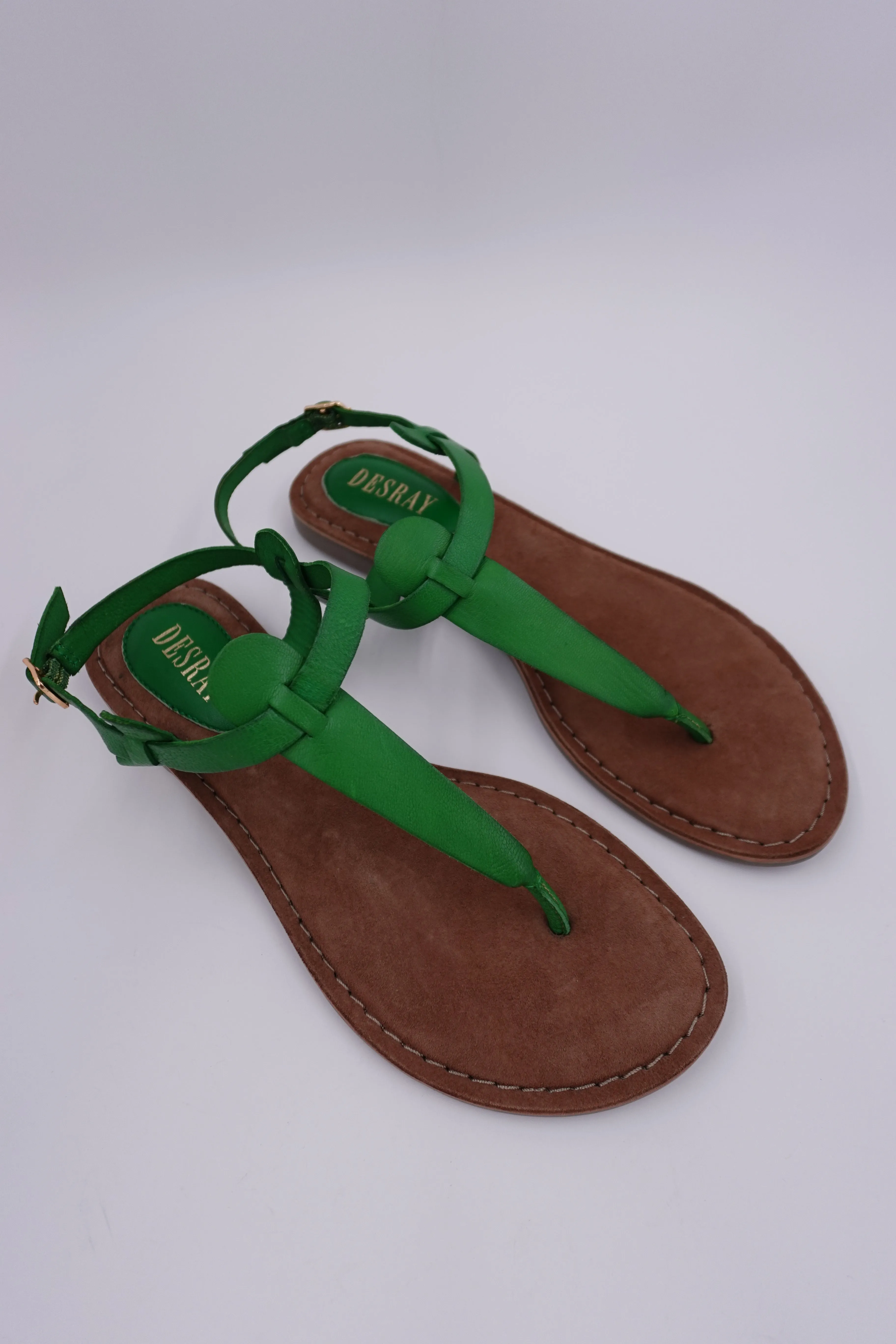 Green T Bar Sandals