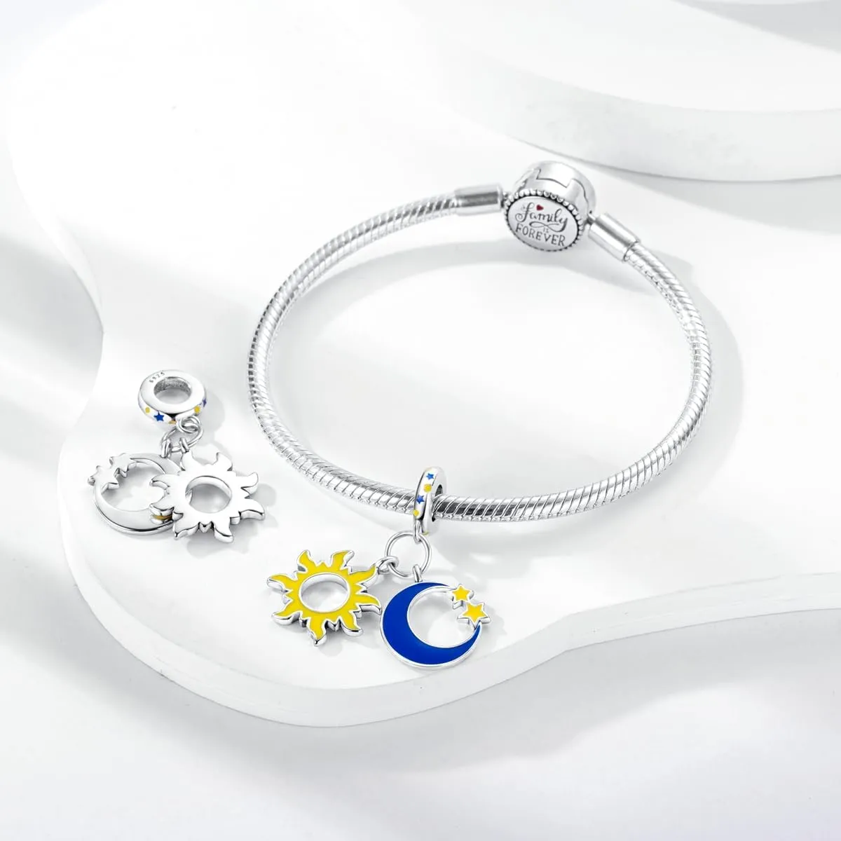 Hapour 925 Sterling Silver Charms for Charm Bracelets Necklace European Jewelry Pendant Beads Charm for Women Mom