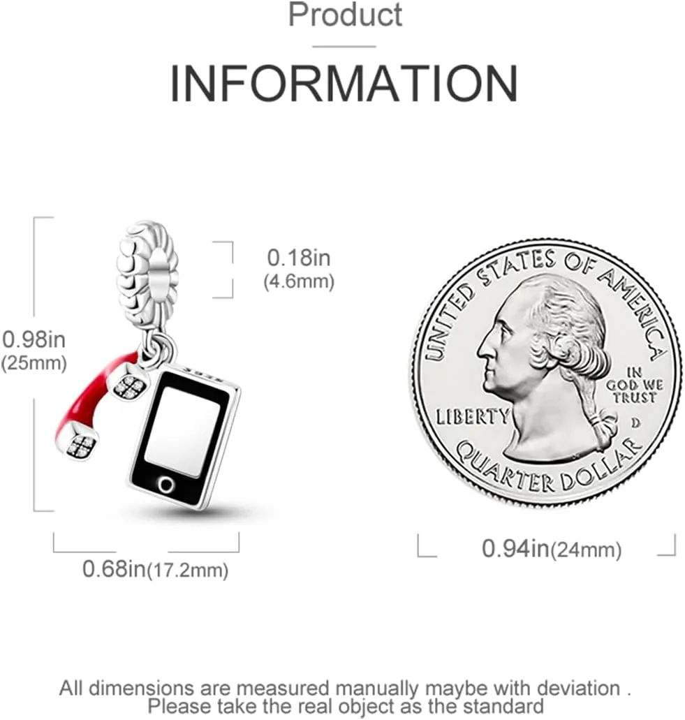 Hapour 925 Sterling Silver Charms for Charm Bracelets Necklace European Jewelry Pendant Beads Charm for Women Mom
