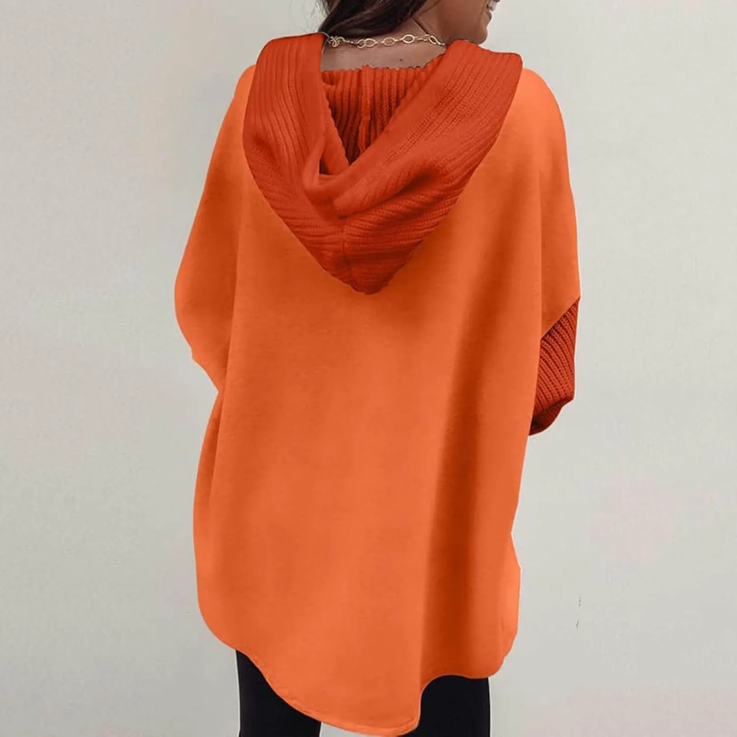 Hoodies for Women Oversized Sweatshirts for Women Loose Fit Casual Long Sleeve Button Hooded Sweatshirt Hoodie with Pocket