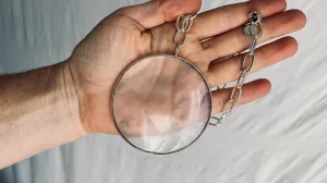 Huge Natural Quartz & Silver Pendant Necklace. Atelier Aadya. 0330