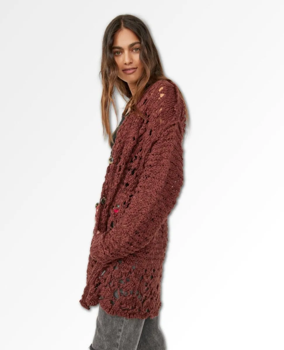 Imelda Cardigan Rum Rasin