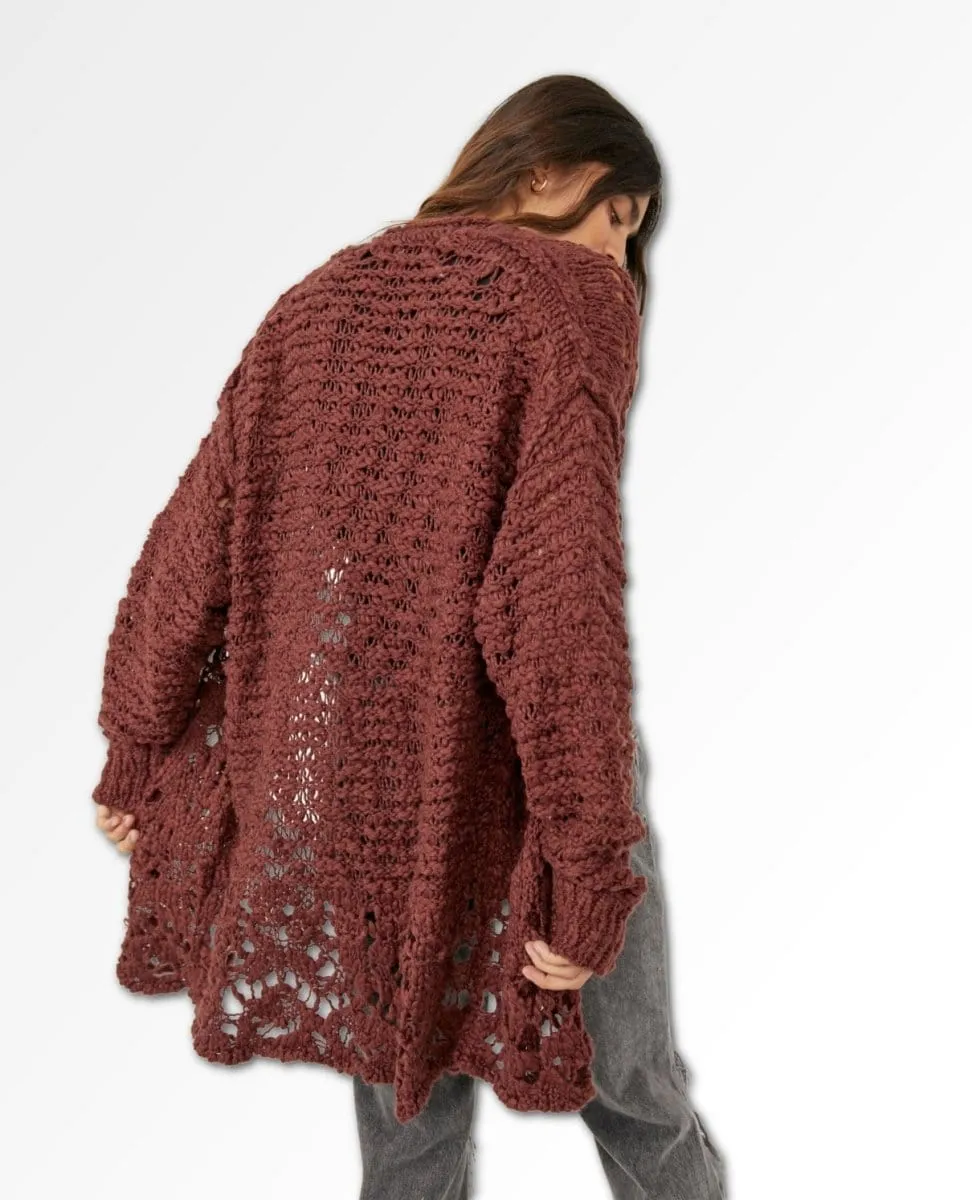 Imelda Cardigan Rum Rasin