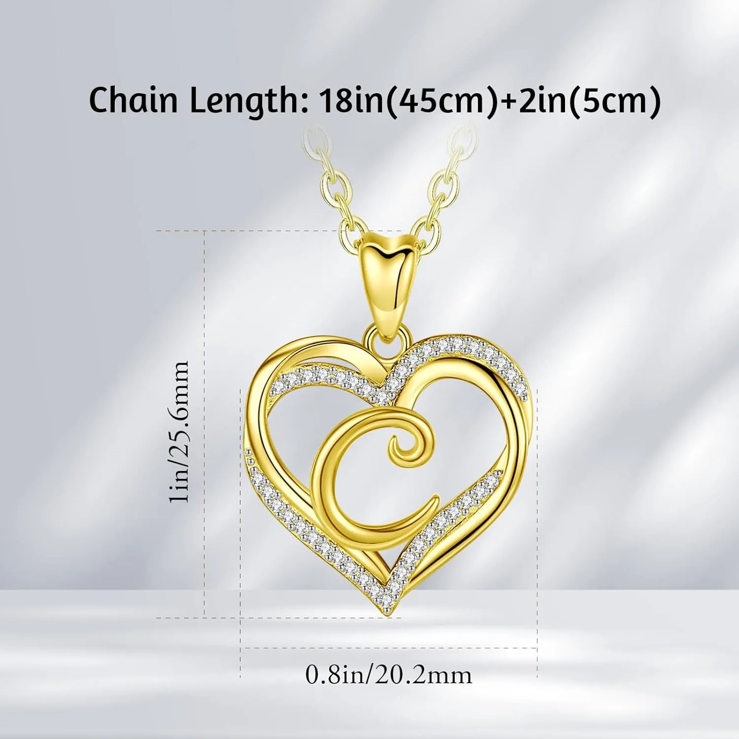 INFUSEU Unique Initial Necklaces for Women Girls Small Heart Letter Jewelry, Meaningful Personalized Gifts