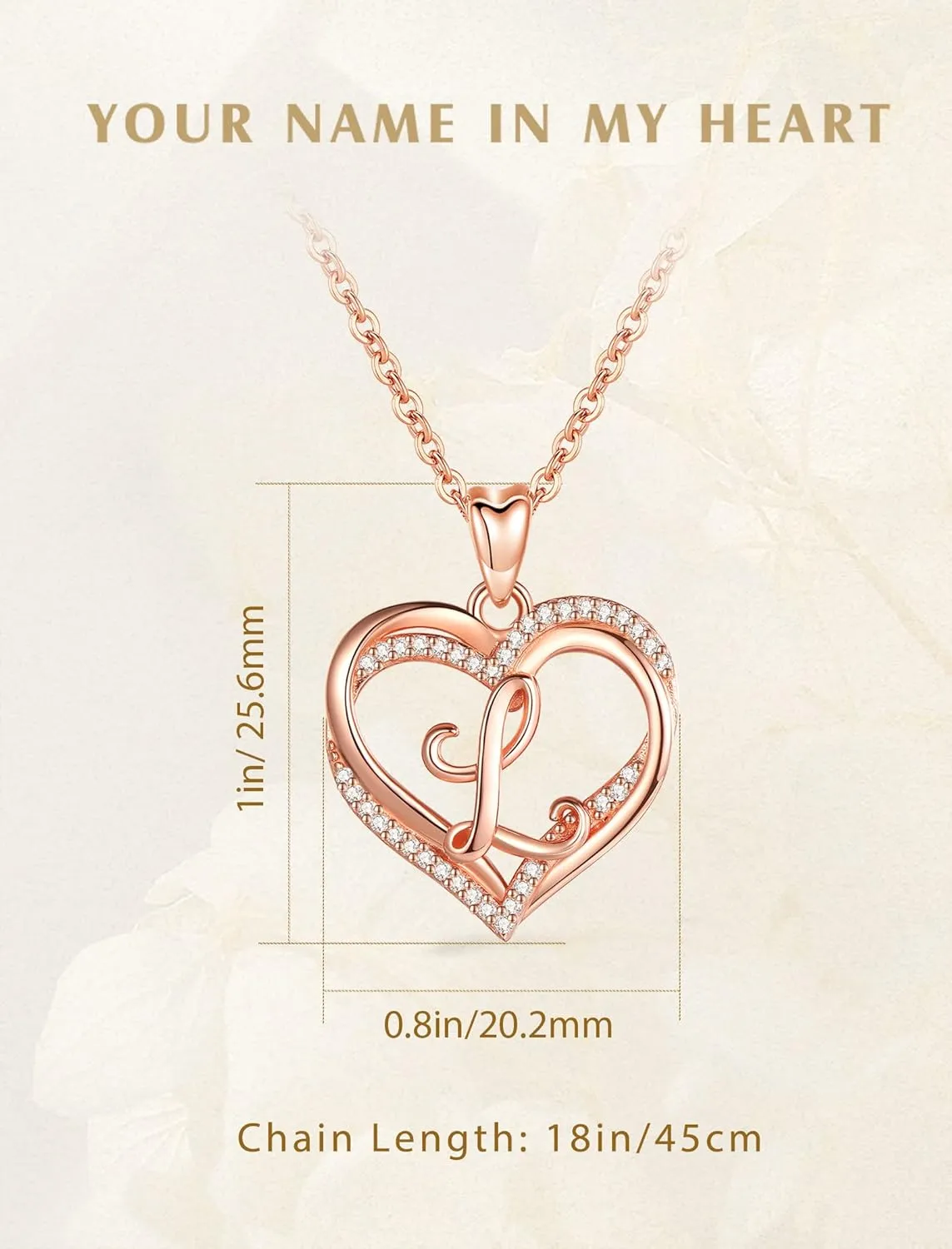 INFUSEU Unique Initial Necklaces for Women Girls Small Heart Letter Jewelry, Meaningful Personalized Gifts