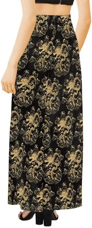 Irisjudy Womens Casual Wide Leg Long Lounge Pant Trousers, Monet Art Elastic High Waisted Palazzo Trousers Plus Size Clubwear