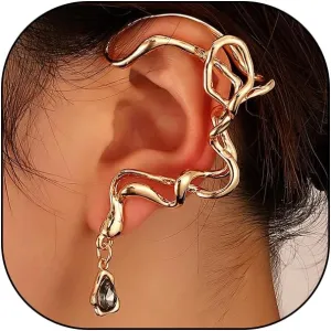 Irregular Waterdrop Rhinestone Dangle Statement Ear Cuffs Earrings for Women,Non-Pierced Clip On Cartilage Climber Earrings Jewelry Gifts