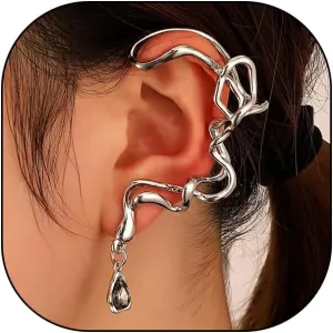 Irregular Waterdrop Rhinestone Dangle Statement Ear Cuffs Earrings for Women,Non-Pierced Clip On Cartilage Climber Earrings Jewelry Gifts
