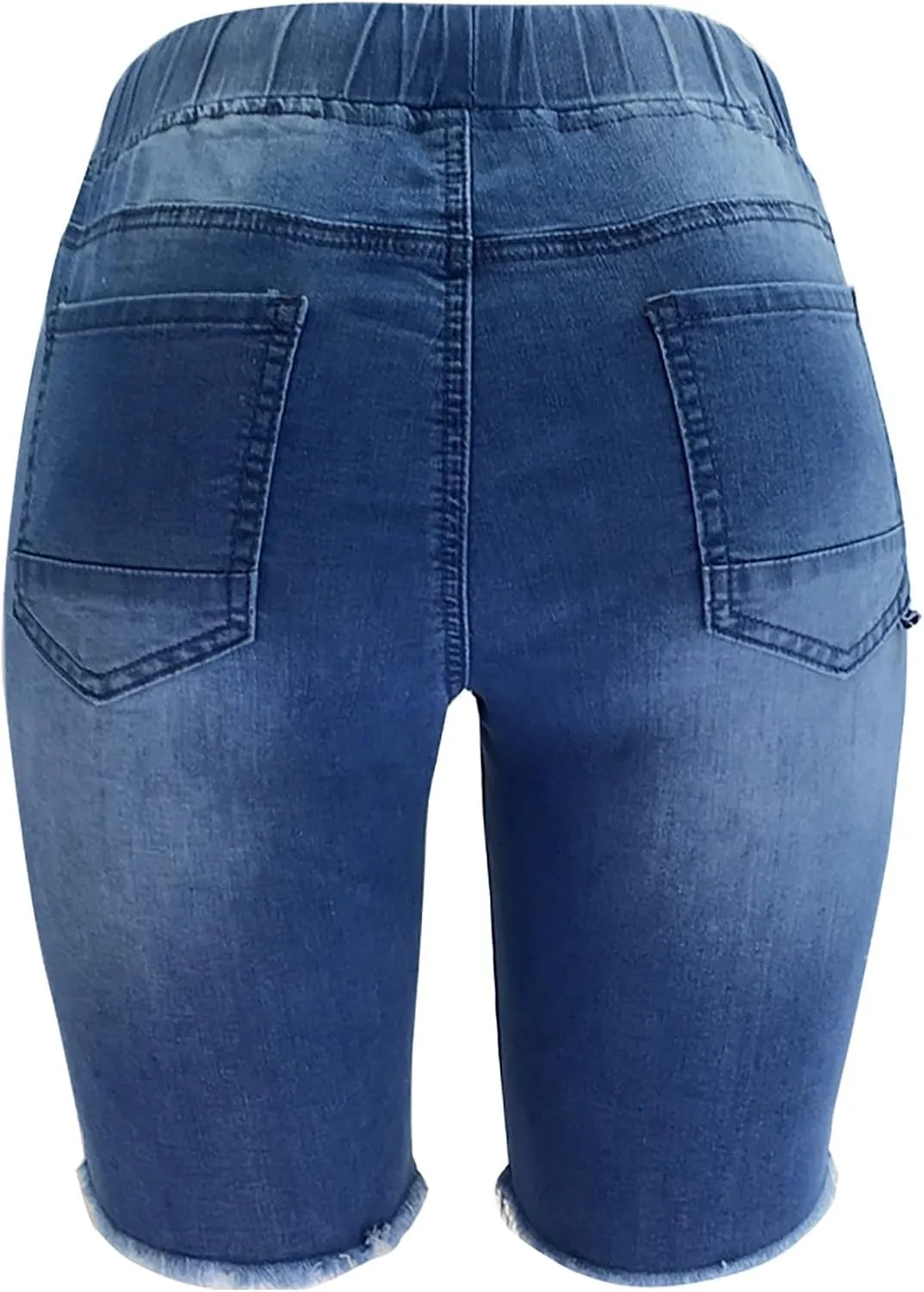 Jean Shorts for Women High Waisted Ripped Stretchy Denim Hot Short Summer Frayed Raw Hem Ripped Shorts Cut Off Shorts